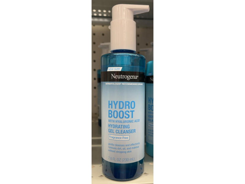 Neutrogena Hydro Boost Hydrating Facial Gel Cleanser, FragranceFree, 7