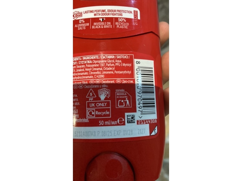 Old Spice Deodorant Stick, Captain, Fierce Ocean, 50 mL, Pack Of 6