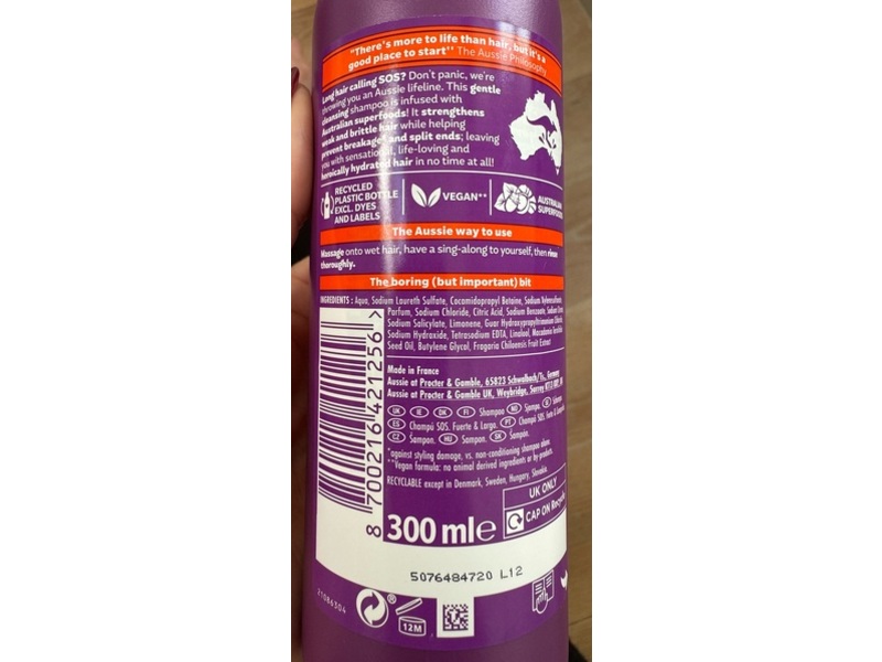 Aussie SOS Strength & Length Shampoo, 300 mL