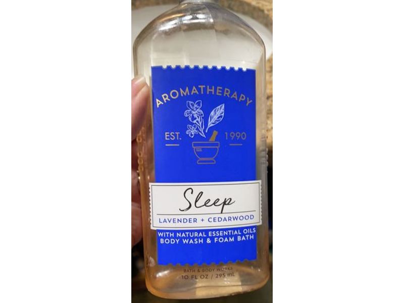 Aromatherapy Sleep Body Wash & Foam Bath, Lavender + Cedarwood, 10 fl oz/295 mL