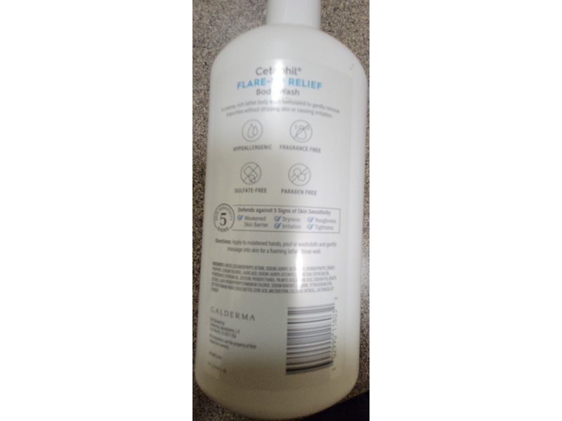 Cetaphil Flare-Up Relief Body Wash, Stressed Skin, 20 fl oz/591 mL