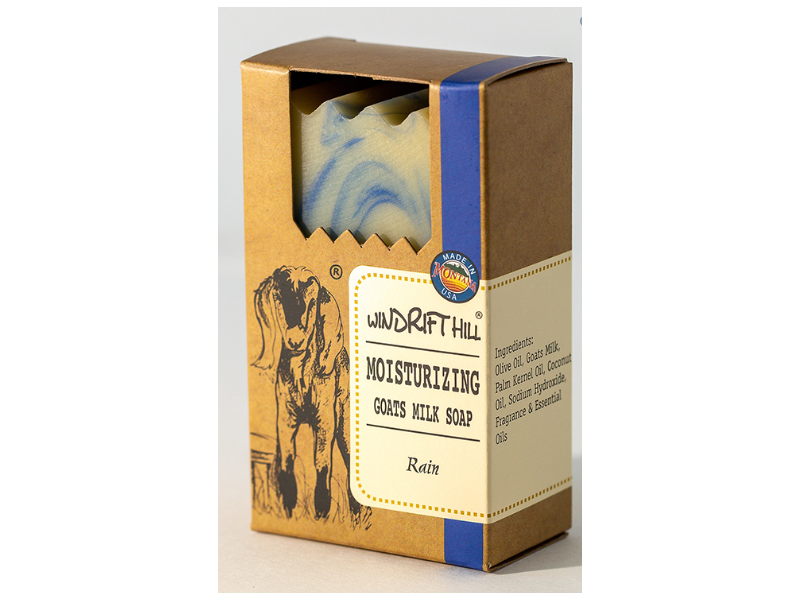 Windrift Hill Moisturizing Soap, Goat Milk, Rain, Pack Of 3