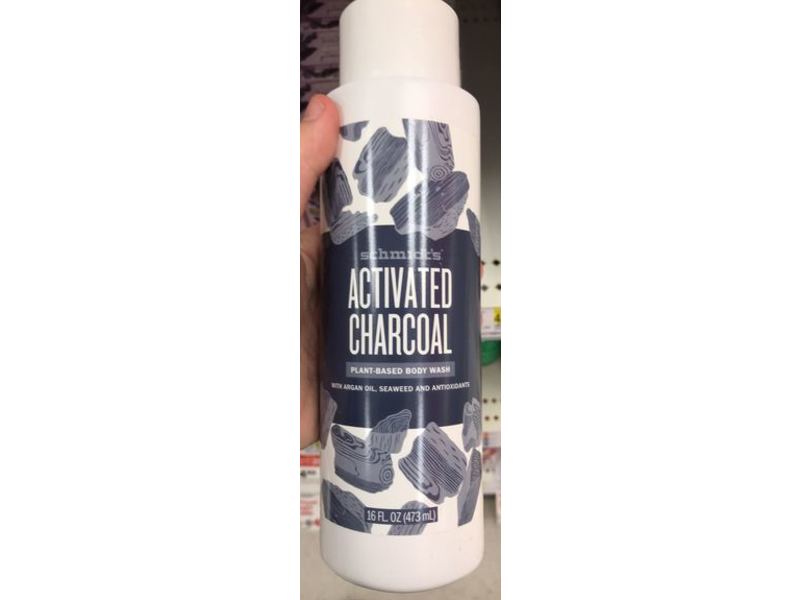 Schmidt's Plant-Based Body Wash, Activated Charcoal, 16 fl oz/473 ml