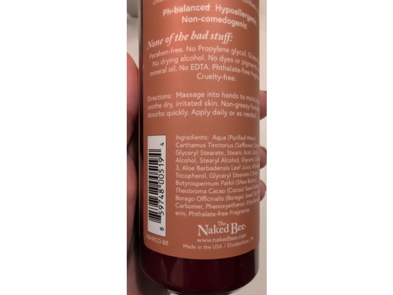 The Naked Bee Serious Hand Repair Cream, Coconut & Honey, 8 fl oz/237 mL