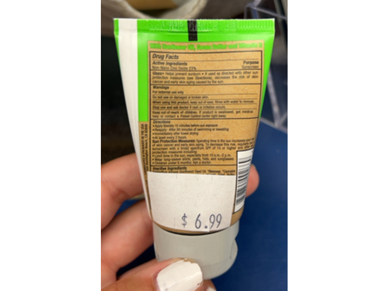 Raw Elements Face + Body Mineral Sunscreen, SPF 30, 1 oz/29.5 mL