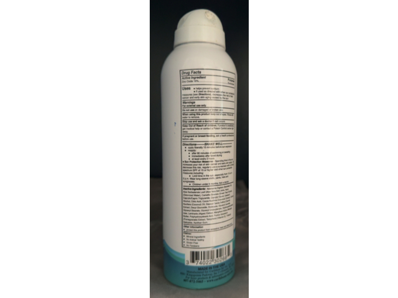 Caribean Sol Natural Sunscreen Spray, SPF 30, 6 oz/177.44 mL