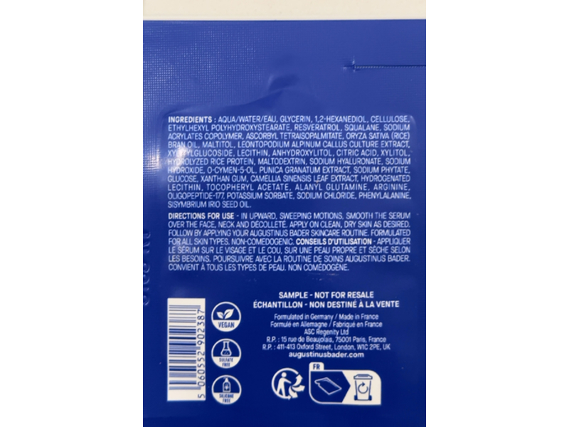 Augustinus Bader The Serum, TFCB, 0.067 fl oz/2 mL