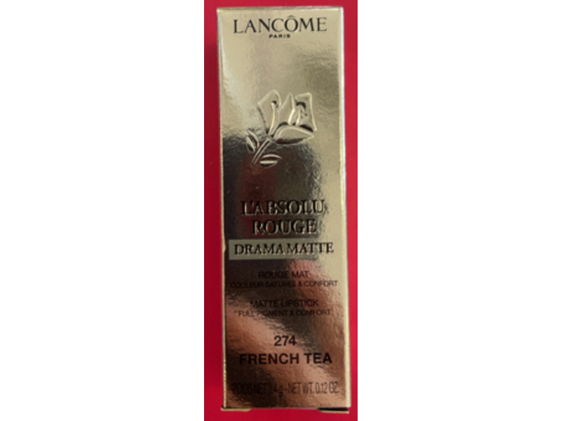 Lancome L'Absolu Rouge Drama Matte Lipstick, 274 French Tea , 0.12 oz/3.4 g