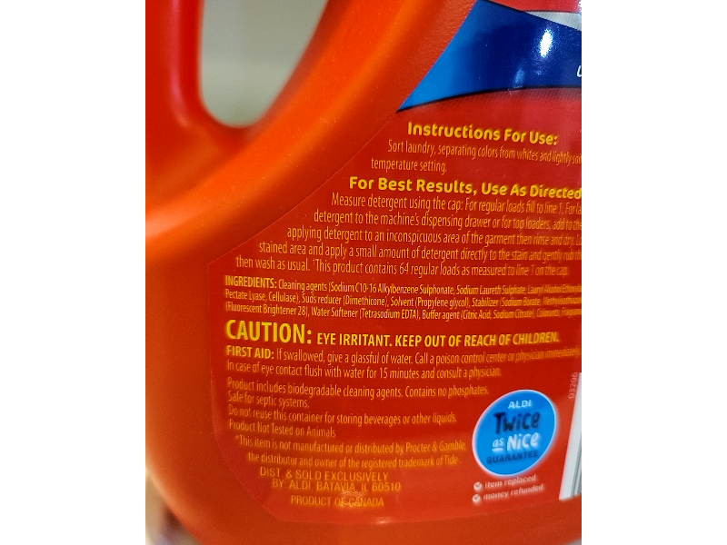 Tandil Premium Laundry Detergent, Original Scent, 64 Loads, 100 fl oz/2.95L