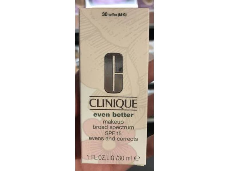 Clinique Even Better Makeup, SPF 15, 30 Toffee, 1 fl oz/30 mL