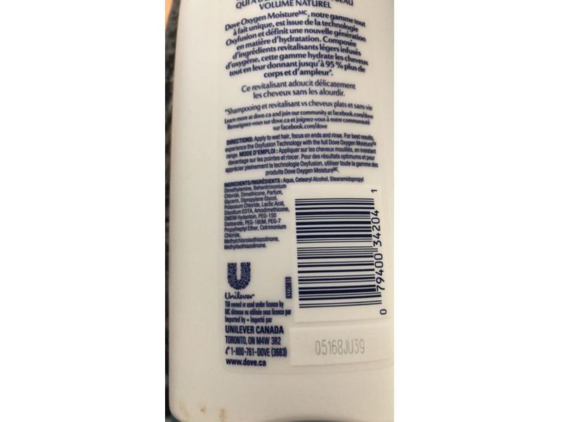 Dove Conditioner, Oxygen Moisture, 355 mL