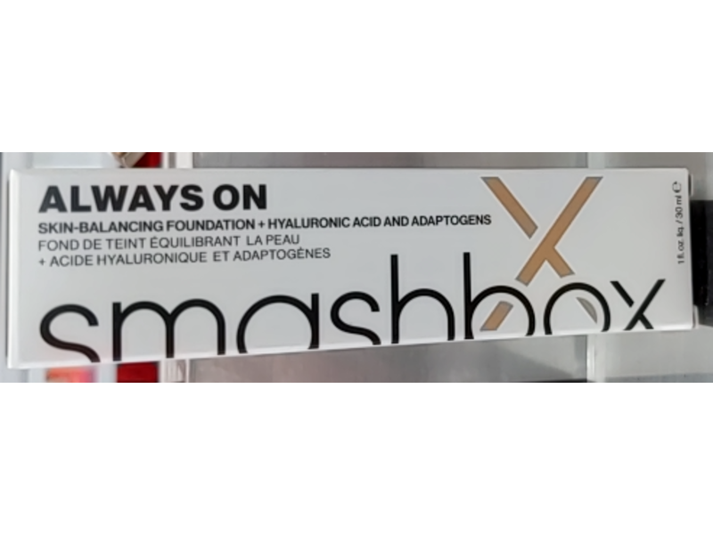 Smashbox Always On Foundation, Hyaluronic Acid & Adaptogens, L20N, 1 fl oz/30 mL