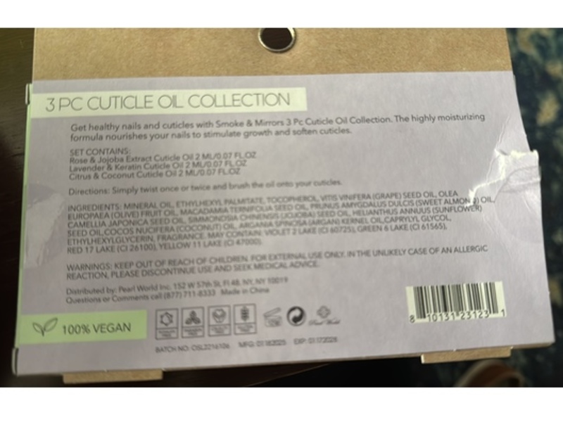 Smoke & Mirrors Cosmetics Cuticle Oil Collection, 0.07 fl oz/2 mL, Pack Of 3