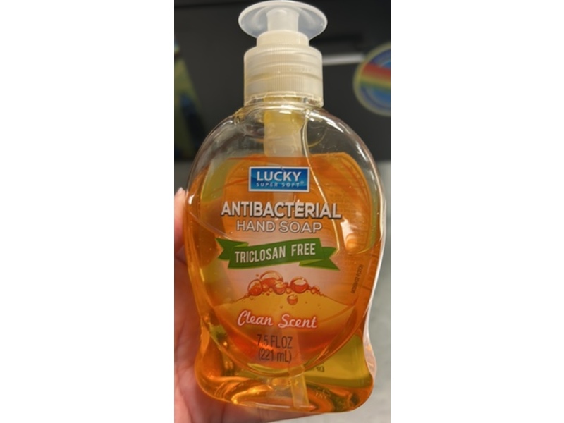 Lucky Super Soft Antibacterial Hand Soap, Clean Scent, 7.5 fl oz/221 mL