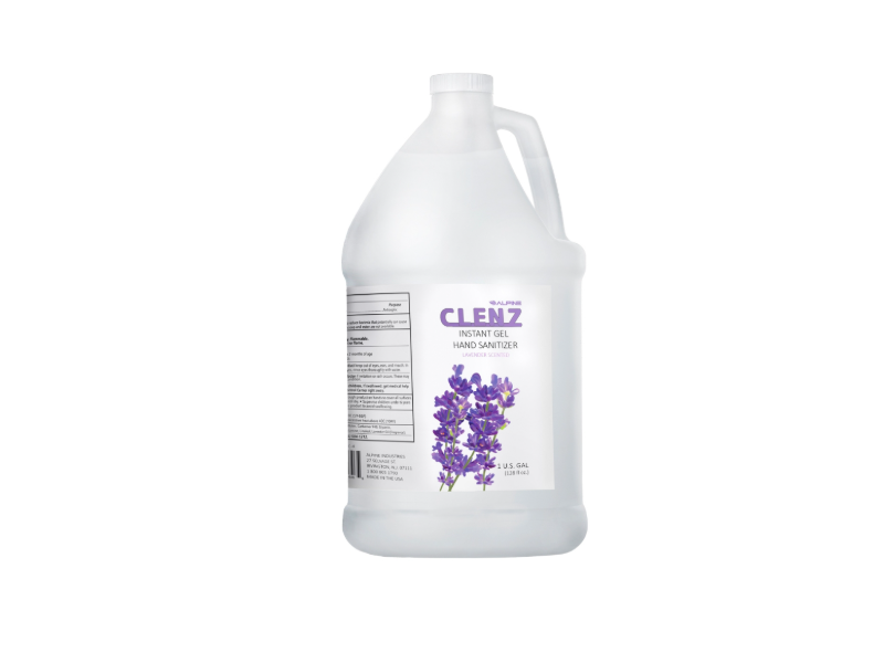 Alpine Industries Clenz Instant Gel Hand Sanitizer, Lavender, 128 fl oz