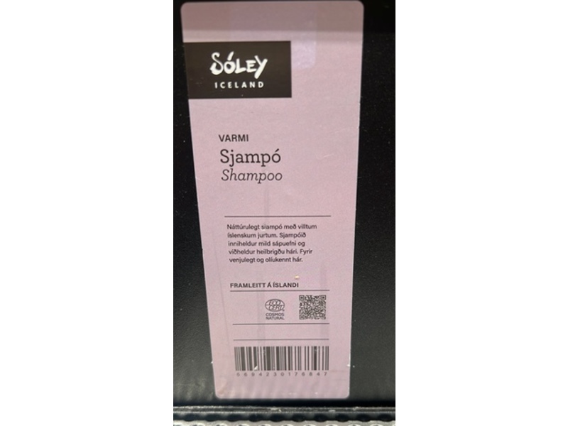 Soley Iceland Varmi Shampoo, 350 mL