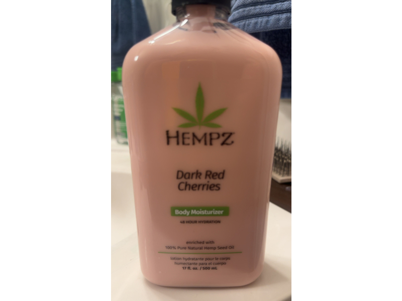Hempz Body Moisturizer Lotion, Dark Red Cherries, 17 fl oz/500 mL
