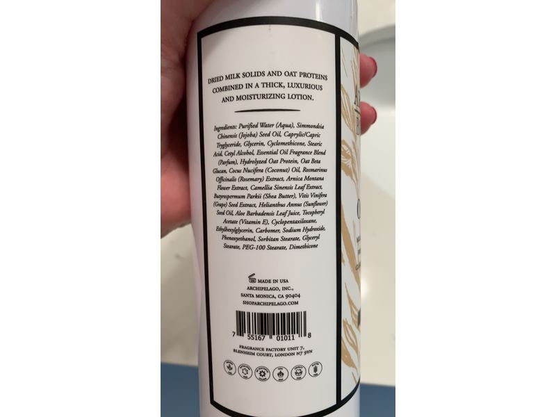 Archipelago Botanicals Oat Milk Lotion, 18 fl oz/532 mL