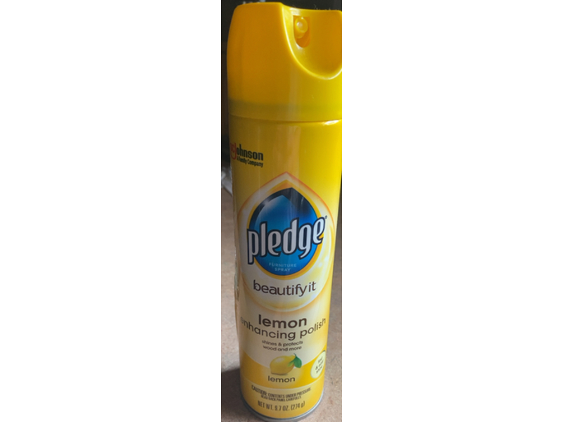 Pledge Furniture Enhancing Polish, Lemon Scent, 9.7 oz/274 g