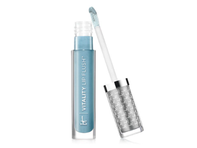 it Cosmetics Vitality Flush Lip-Softening Smooth Butter Gloss, News Anchor Blue, 0.11 fl oz/3.4 mL