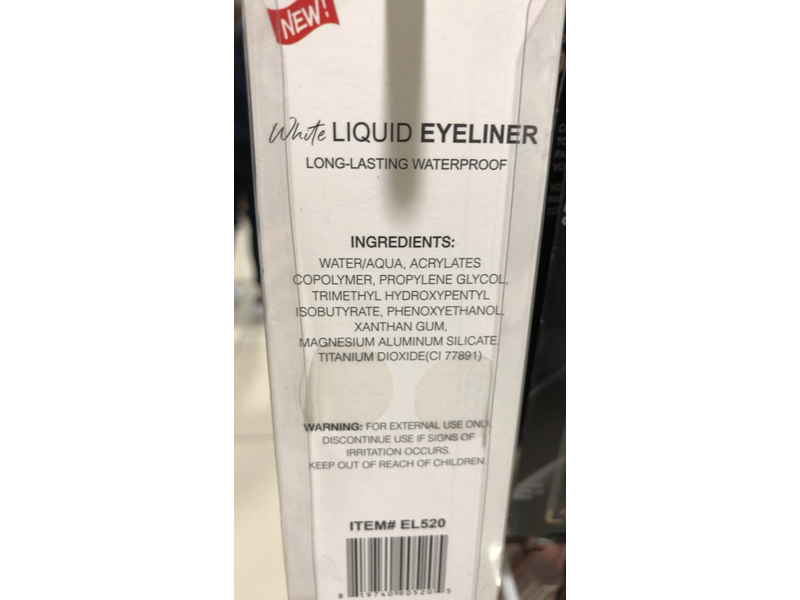 S.he White Liquid Eyeliner, 0.06 fl oz/1.8 mL