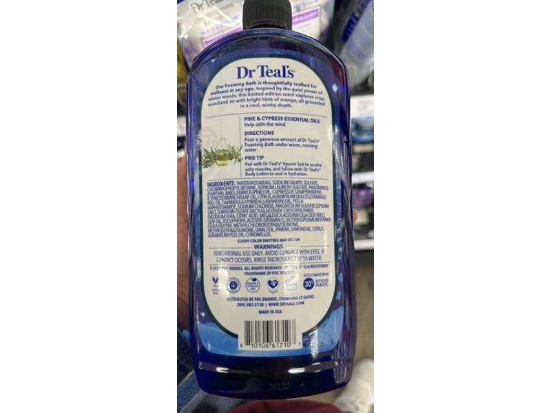 Dr Teal's Foaming Bubble Bath, Enchanted Forest, 34 fl oz/1000 mL