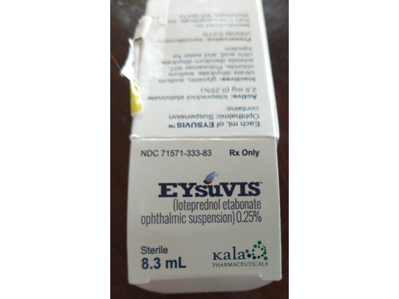 Eysuvis (loteprednol etabonate ophthalmic suspension) 0.25%, 8.3 mL, Karla Pharmaceuticals (RX)