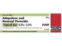 Adapalene and Benzoyl Peroxide Gel 0.3%/2.5%, 45 g, Taro (Rx) - thumbnail 1