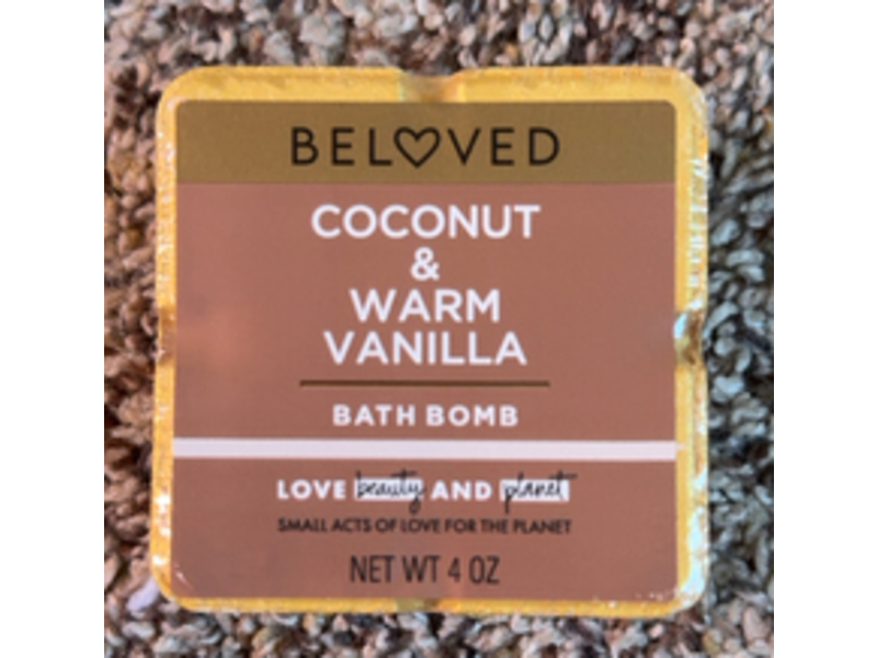 Love Beauty & Plant Bath Bomb, Coconut & Warm Vanilla, 4 oz