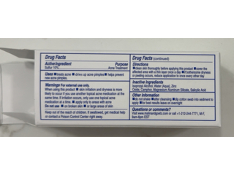 Malin + Goetz Acne Treatment Nighttime, 0.5 fl oz/14 mL