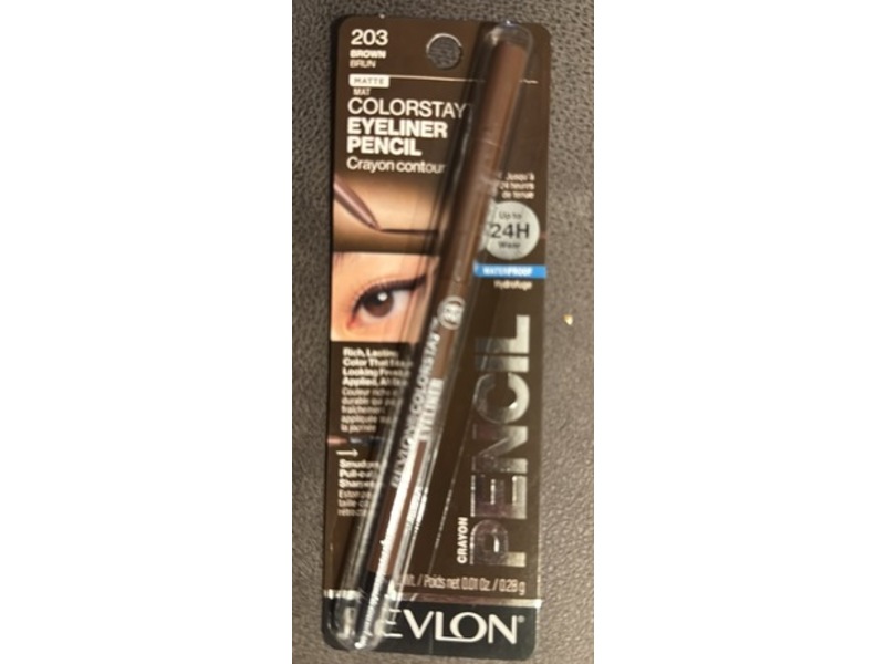 Revlon Matte Colorstay Eyeliner Pencil, 203 Brown, 0.01 oz/0.28 g