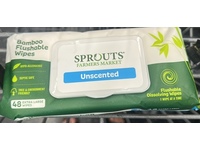 Sprouts Bamboo Flushable Wipes, Unscented, Extra Large, 48 Count - thumbnail 2