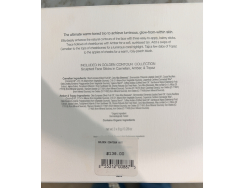 Ogee Golden Contour Stick Trio, Carnelian, Amber & Topaz, 0.28 oz/8 g