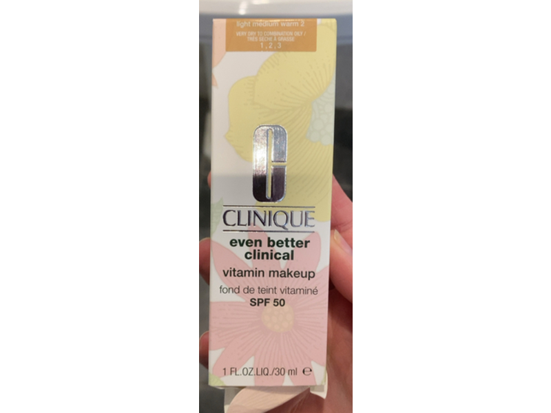 Clinique Even Better Clinical Vitamin Makeup, SPF 50 Light Medium Warm 2, 1 fl oz/30 mL