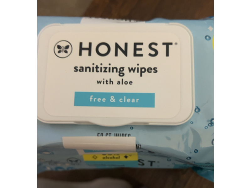 Honest Aloe Sanitizing Wipes, Free & Clear, 50 Count, Pack Of 3