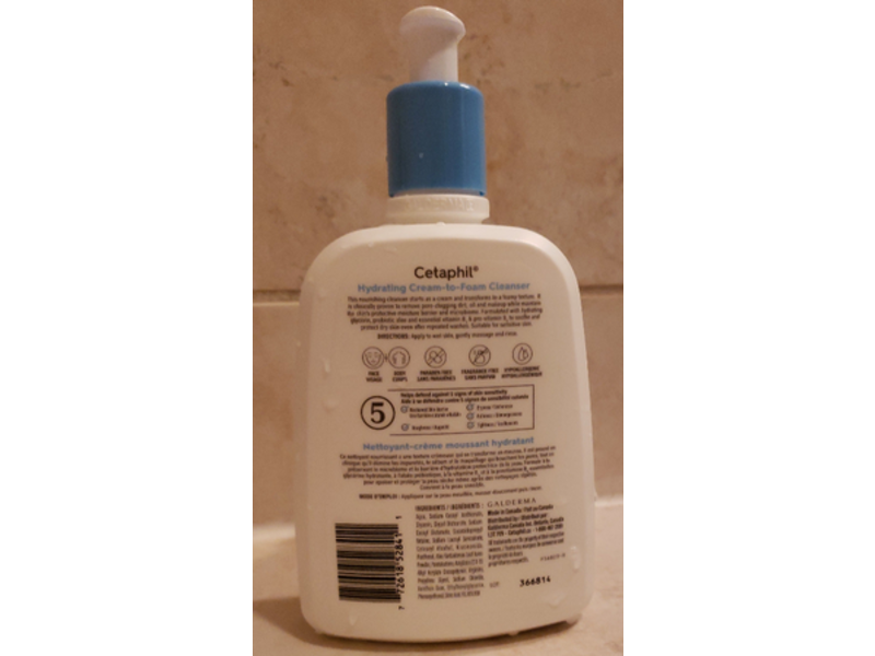 Cetaphil Hydrating Cream To Foam Cleanser, 473 mL