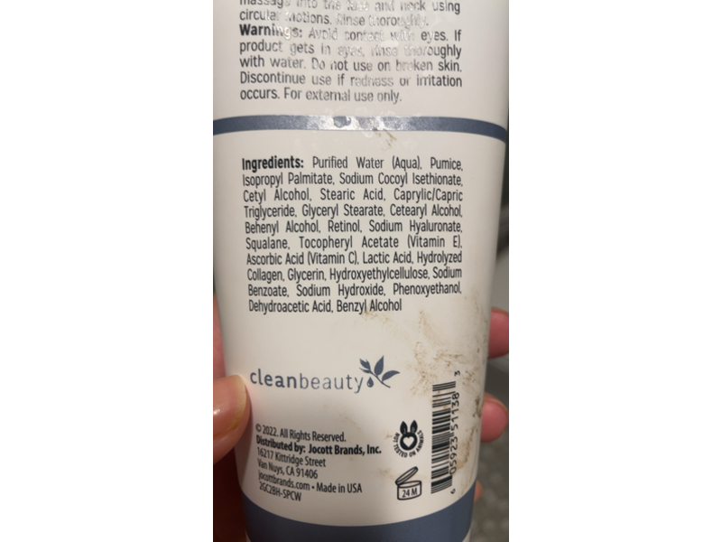 Clean Beauty Gentle Exfoliating Cleanser, Retinol & Hyaluronic Acid, 8 fl oz/236 mL