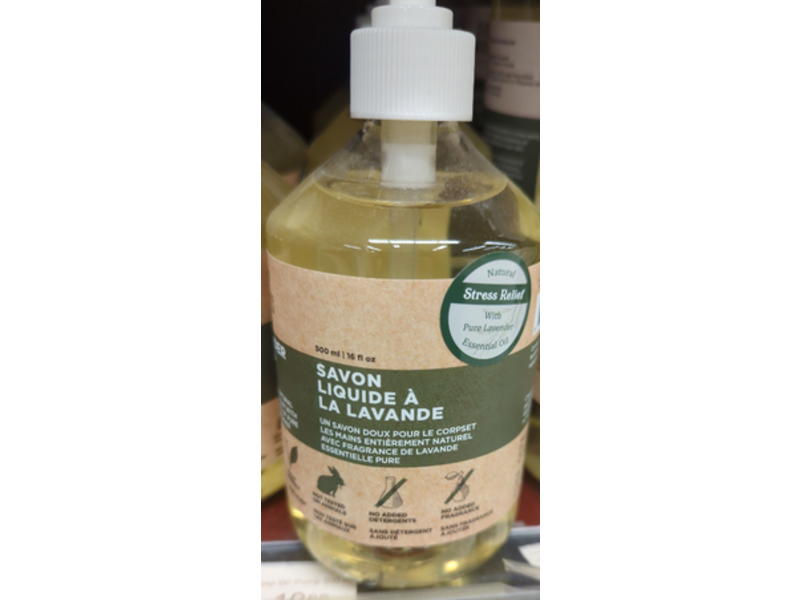 The Soap Works Lavender Liquid Soap, 16 fl oz/500 mL