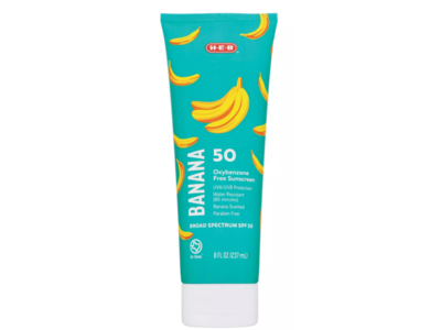 H.E.B Solutions Banana Sunscreen SPF 50, 8 fl oz/237 mL