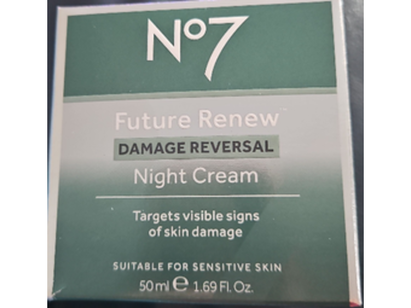 No7 Future Renew Damage Reversal Night Cream, 1.69 fl oz/50 mL