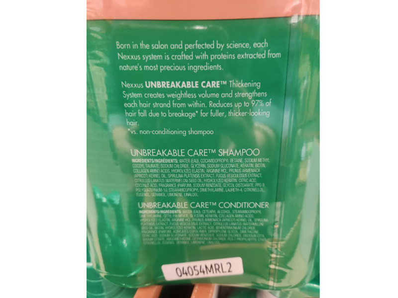 Nexxus Unbreakable Care Anti - Breakage Shampoo & Conditioner Set, XX Protein Fusion, 32 fl oz/946 mL