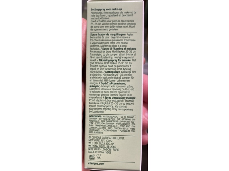 Clinique Set The Day Makeup Setting Spray, 5% Aloe Water, 1.25 fl oz