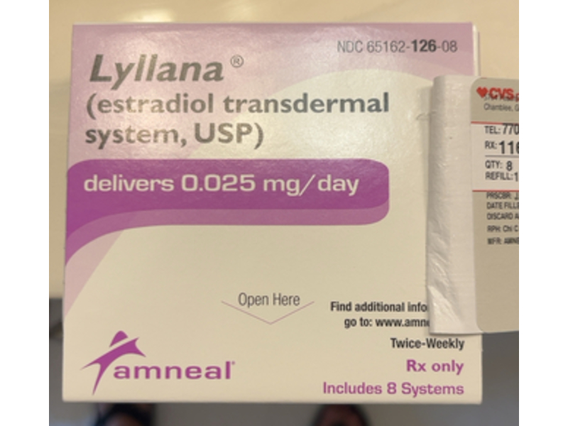 Lyllana Estradiol Transdermal System 0.025mg / day, Amneal Pharmaceuticals (Rx)