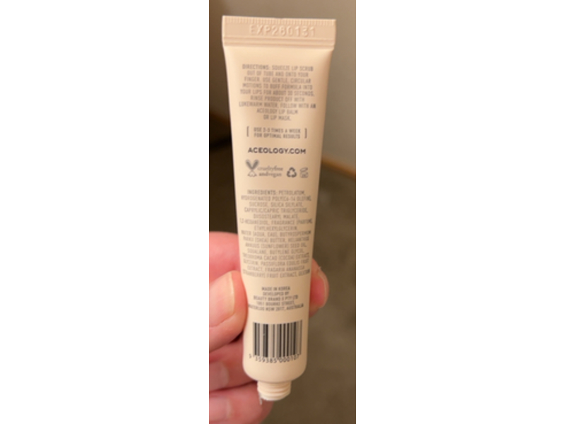 Aceology Passionfruit Refining Lip Scrub, 0.5 oz/15 g