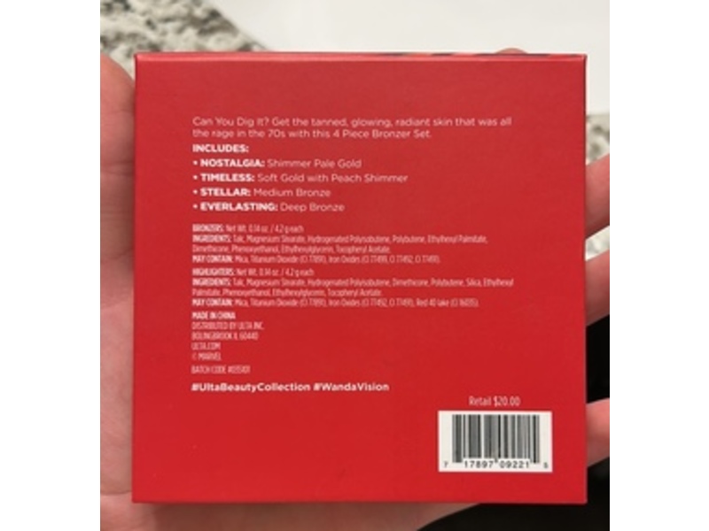 UltaBeauty Wanda Vision Bronzer & Higlighter Palette, 0.14 oz/4.2 g