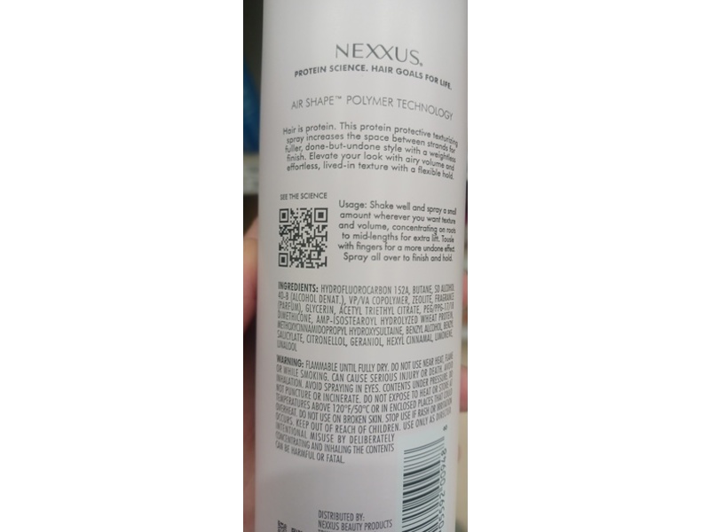 Nexxus Air Shape Texture Spray, Workable Hold, 6.2 oz
