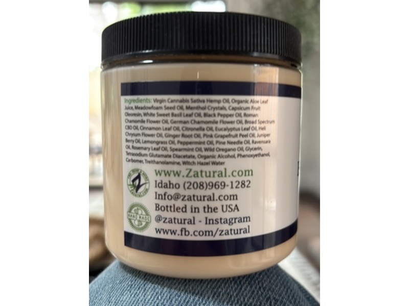 Zathural CBD Hot Cream, 8 oz