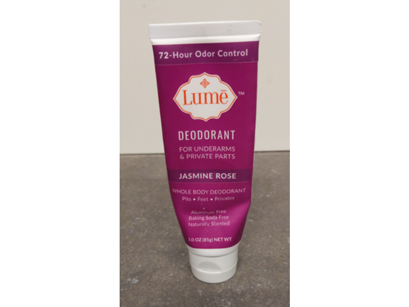 Lume Deodorant, Jasmine Rose, 3.0 oz/85 g