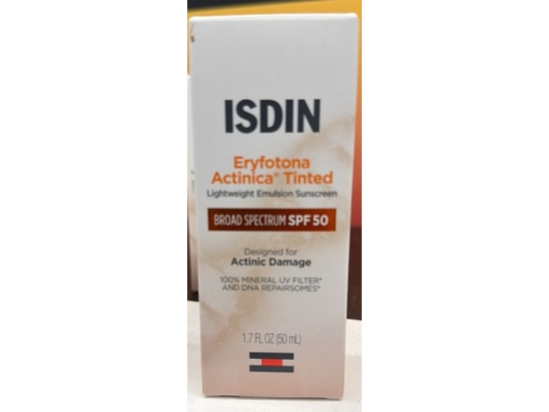 ISDIN Eryfotona Actinica Tinted Mineral Sunscreen, SPF 50, 1.7 fl oz/50 mL