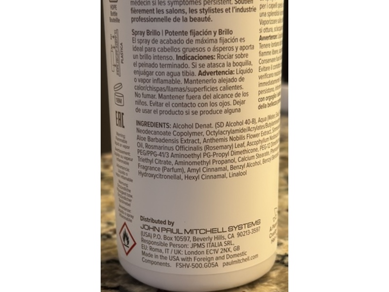 Paul Mitchell Freeze And Shine Hairspray, Firm Hold, 16.9 fl oz/500 mL